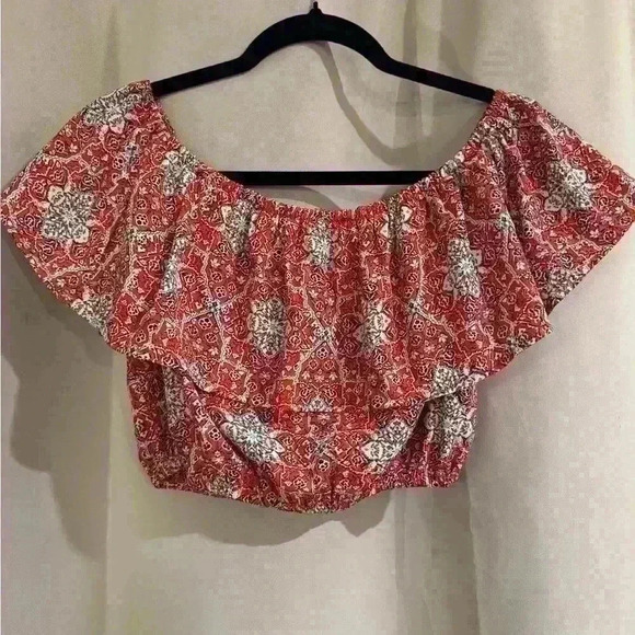 Women’s Red&Blue Hollister Crop Top - Picture 1 of 5